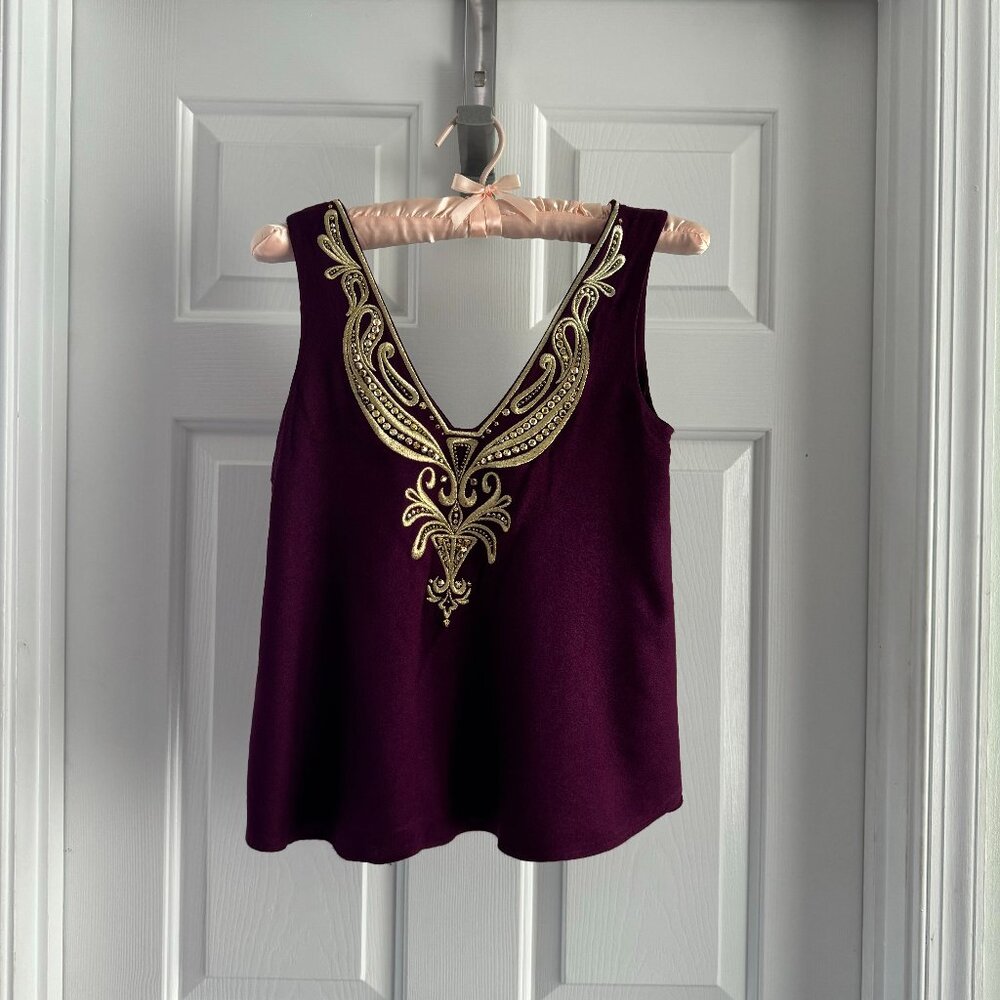 Lilly Pulitzer Owen Top Burgundy, Size XS